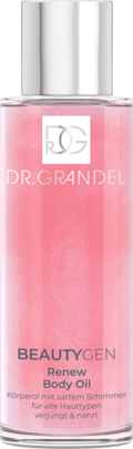 DR. GRANDEL
BEAUTYGEN
Renew Body Oil
voedende bodyolie

Bodyolie met zachte schittering voor alle huidtypes I verjongt en voedt