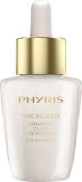PHYRIS
TIME RELEASE
VITAMIN C GLOW BOOSTER
Directe glow en egalere huid, vermindert langdurig rimpels

Werkstofserum met 10 % pure Vitamine C
