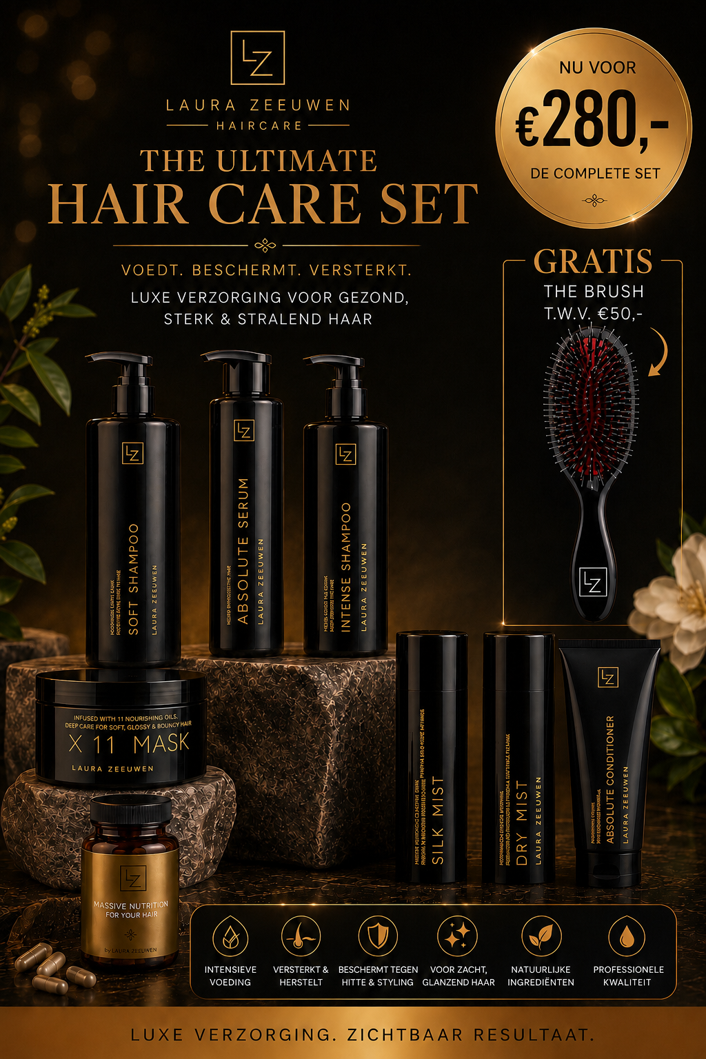 Compleet haarcare set van Laura Zeeuwen