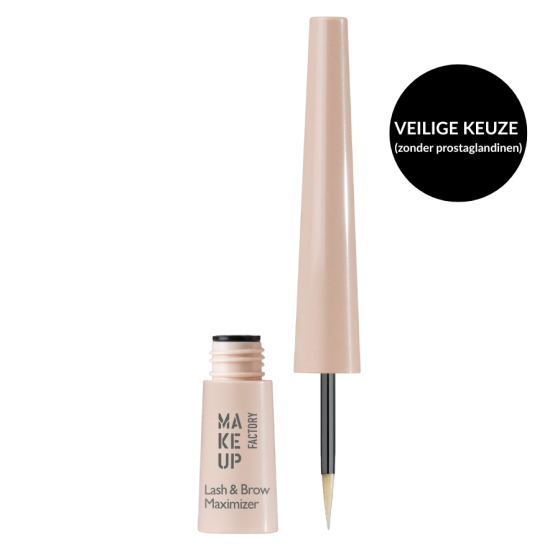 De veilige keuze. Krachtig wimperserum zonder prostaglandinen. Vegan.
LASH & BROW MAXIMIZER